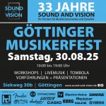 Wir feiern mit euch am 30.8.2025 “33 Jahre Sound and Vision“